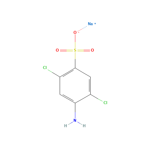 sodium;4-amino-2,5-dichlorobenzenesulfonate (CAS: 41295-98-1) - Chemical Structure and Molecular Formula 