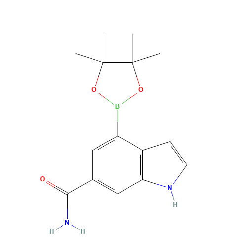 4-(4,4,5,5-tetramethyl-1,3,2-dioxaborolan-2-yl)-1H-indole-6-carboxamide (CAS: 955978-86-6) - Related Chemical Product