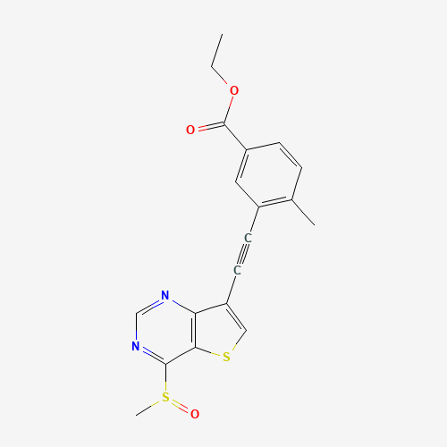 ethyl 4-methyl-3-[2-(4-methylsulfinylthieno[3,2-d]pyrimidin-7-yl)ethynyl]benzoate (CAS: 1318132-90-9) - Related Chemical Product