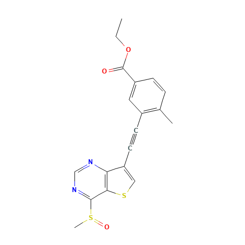 ethyl 4-methyl-3-[2-(4-methylsulfinylthieno[3,2-d]pyrimidin-7-yl)ethynyl]benzoate (CAS: 1318132-90-9) - Related Chemical Product