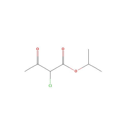 propan-2-yl 2-chloro-3-oxobutanoate (CAS: 70697-72-2) - Chemical Structure and Molecular Formula 