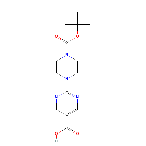 2-[4-[(2-methylpropan-2-yl)oxycarbonyl]piperazin-1-yl]pyrimidine-5-carboxylic acid (CAS: 253315-11-6) - Related Chemical Product