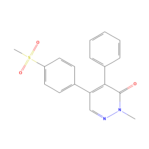 2-methyl-5-(4-methylsulfonylphenyl)-4-phenylpyridazin-3-one (CAS: 213763-80-5) - Related Chemical Product