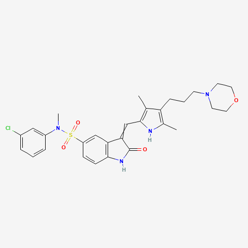 N-(3-chlorophenyl)-3-[[3,5-dimethyl-4-(3-morpholin-4-ylpropyl)-1H-pyrrol-2-yl]methylidene]-N-methyl-2-oxo-1H-indole-5-sulfonamide (CAS: 1289636-98-1) - Related Chemical Product