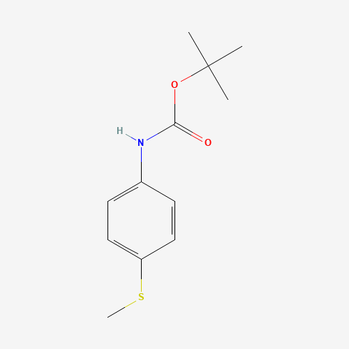 tert-butyl N-(4-methylsulfanylphenyl)carbamate (CAS: 574751-75-0) - Chemical Structure and Molecular Formula 