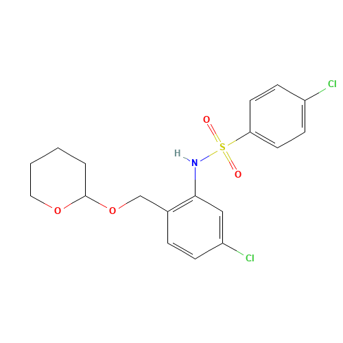 4-chloro-N-[5-chloro-2-(oxan-2-yloxymethyl)phenyl]benzenesulfonamide (CAS: 290327-97-8) - Related Chemical Product