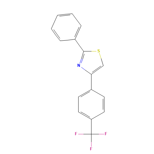 2-phenyl-4-[4-(trifluoromethyl)phenyl]-1,3-thiazole (CAS: 533867-27-5) - Related Chemical Product