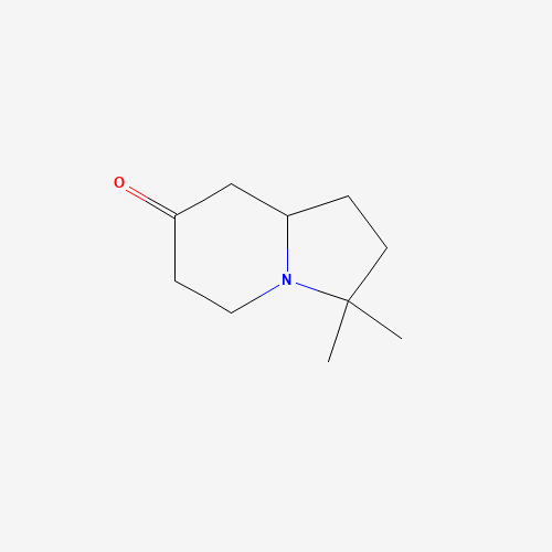 3,3-dimethyl-1,2,5,6,8,8a-hexahydroindolizin-7-one (CAS: 106051-16-5) - Chemical Structure and Molecular Formula 