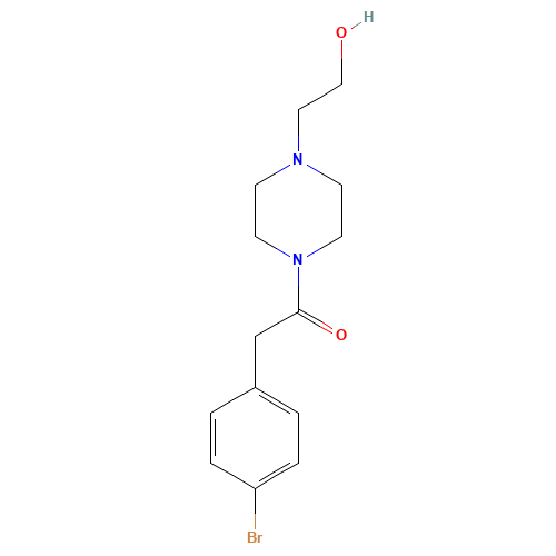 2-(4-bromophenyl)-1-[4-(2-hydroxyethyl)piperazin-1-yl]ethanone (CAS: 1157070-02-4) - Related Chemical Product