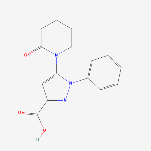 5-(2-oxopiperidin-1-yl)-1-phenylpyrazole-3-carboxylic acid (CAS: 1409972-69-5) - Related Chemical Product