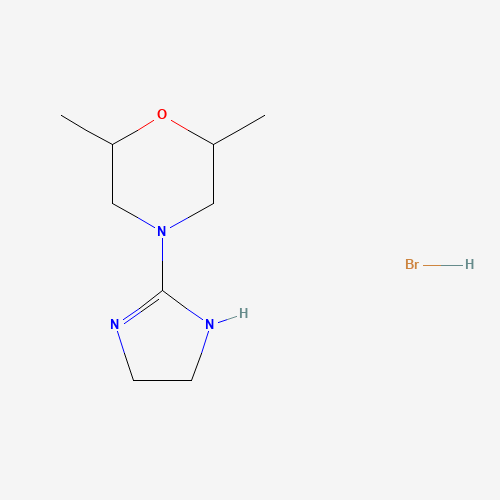 4-(4,5-dihydro-1H-imidazol-2-yl)-2,6-dimethylmorpholine;hydrobromide (CAS: 218930-08-6) - Chemical Structure and Molecular Formula 