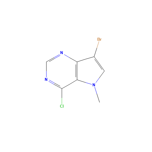 7-bromo-4-chloro-5-methylpyrrolo[3,2-d]pyrimidine (CAS: 1255939-58-2) - Chemical Structure and Molecular Formula 