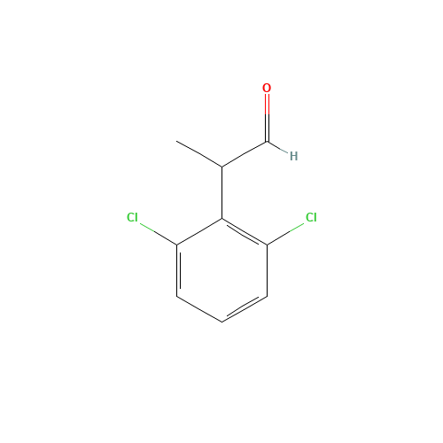 2-(2,6-dichlorophenyl)propanal (CAS: 191725-60-7) - Chemical Structure and Molecular Formula 