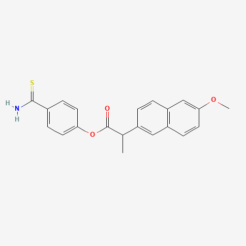 (4-carbamothioylphenyl) 2-(6-methoxynaphthalen-2-yl)propanoate (CAS: 1226895-20-0) - Chemical Structure and Molecular Formula 