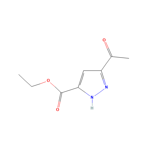 ethyl 3-acetyl-1H-pyrazole-5-carboxylate (CAS: 37622-89-2) - Chemical Structure and Molecular Formula 