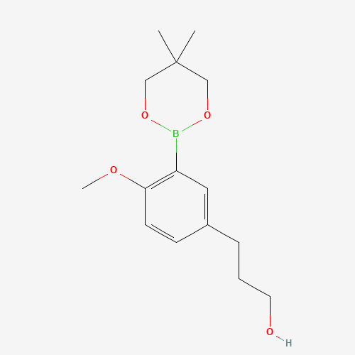 3-[3-(5,5-dimethyl-1,3,2-dioxaborinan-2-yl)-4-methoxyphenyl]propan-1-ol (CAS: 1374135-96-2) - Related Chemical Product