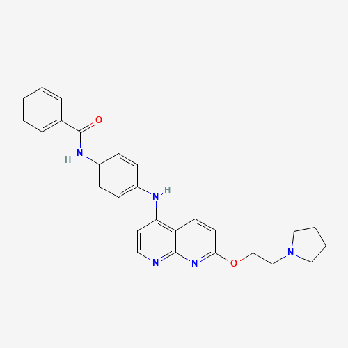 N-[4-[[7-(2-pyrrolidin-1-ylethoxy)-1,8-naphthyridin-4-yl]amino]phenyl]benzamide (CAS: 1203509-99-2) - Related Chemical Product