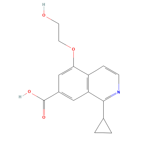 1-cyclopropyl-5-(2-hydroxyethoxy)isoquinoline-7-carboxylic acid (CAS: 921760-88-5) - Related Chemical Product