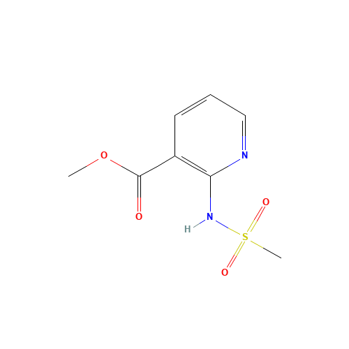 methyl 2-(methanesulfonamido)pyridine-3-carboxylate (CAS: 1418315-87-3) - Chemical Structure and Molecular Formula 