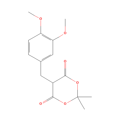 5-[(3,4-dimethoxyphenyl)methyl]-2,2-dimethyl-1,3-dioxane-4,6-dione (CAS: 154317-78-9) - Related Chemical Product