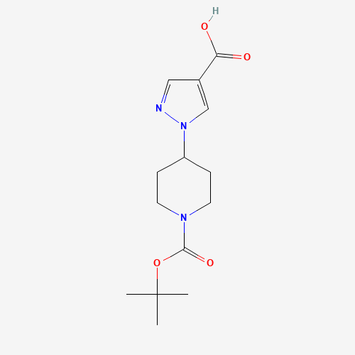 1-[1-[(2-methylpropan-2-yl)oxycarbonyl]piperidin-4-yl]pyrazole-4-carboxylic acid (CAS: 1034976-50-5) - Related Chemical Product