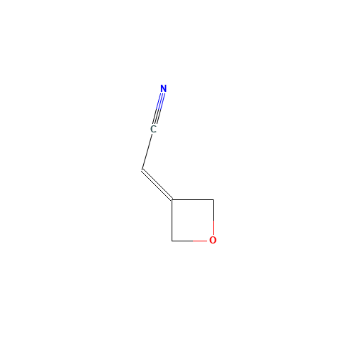 2-(oxetan-3-ylidene)acetonitrile (CAS: 1123787-67-6) - Chemical Structure and Molecular Formula 