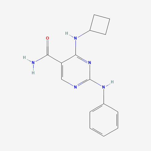 2-anilino-4-(cyclobutylamino)pyrimidine-5-carboxamide (CAS: 1198301-99-3) - Related Chemical Product