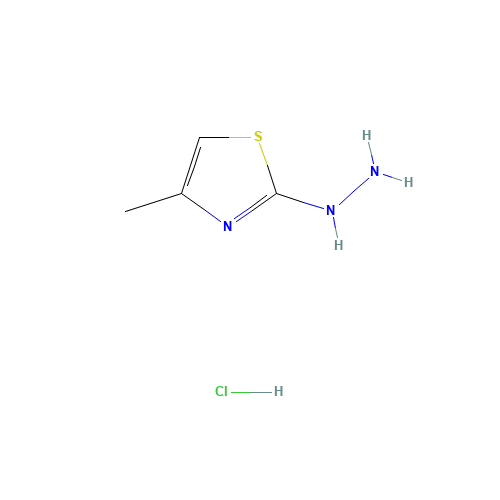 (4-methyl-1,3-thiazol-2-yl)hydrazine;hydrochloride (CAS: 14397-08-1) - Chemical Structure and Molecular Formula 