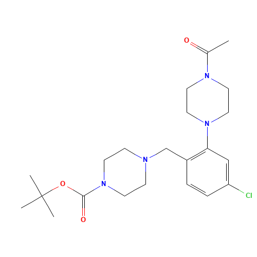 tert-butyl 4-[[2-(4-acetylpiperazin-1-yl)-4-chlorophenyl]methyl]piperazine-1-carboxylate (CAS: 1460032-39-6) - Related Chemical Product