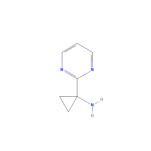 1-pyrimidin-2-ylcyclopropan-1-amine (CAS: 1159878-06-4) - Chemical Structure and Molecular Formula 