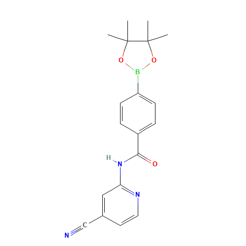 N-(4-cyanopyridin-2-yl)-4-(4,4,5,5-tetramethyl-1,3,2-dioxaborolan-2-yl)benzamide (CAS: 1418307-35-3) - Related Chemical Product
