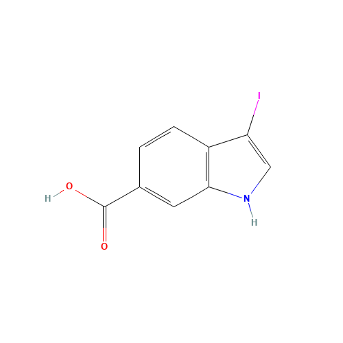 3-iodo-1H-indole-6-carboxylic acid (CAS: 1228600-24-5) - Chemical Structure and Molecular Formula 