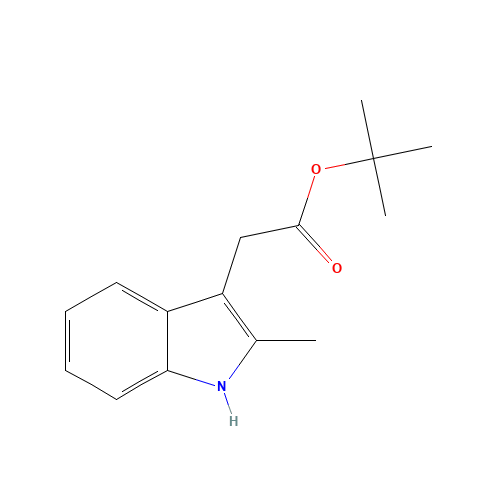 tert-butyl 2-(2-methyl-1H-indol-3-yl)acetate (CAS: 17897-30-2) - Chemical Structure and Molecular Formula 