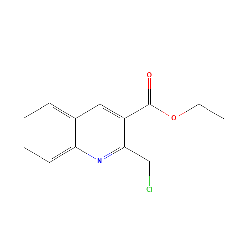 ethyl 2-(chloromethyl)-4-methylquinoline-3-carboxylate;hydrochloride (CAS: 790263-88-6) - Chemical Structure and Molecular Formula 