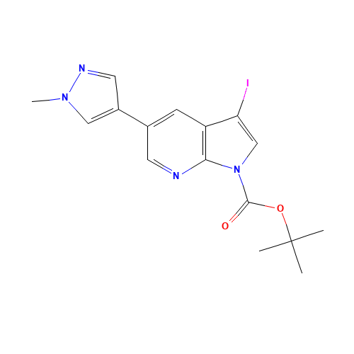 tert-butyl 3-iodo-5-(1-methylpyrazol-4-yl)pyrrolo[2,3-b]pyridine-1-carboxylate (CAS: 1093676-94-8) - Related Chemical Product