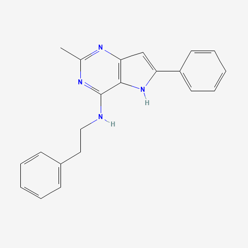 2-methyl-6-phenyl-N-(2-phenylethyl)-5H-pyrrolo[3,2-d]pyrimidin-4-amine (CAS: 72549-74-7) - Related Chemical Product