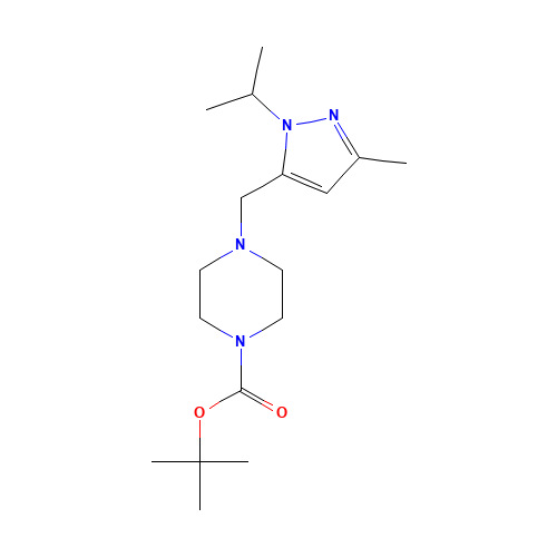 tert-butyl 4-[(5-methyl-2-propan-2-ylpyrazol-3-yl)methyl]piperazine-1-carboxylate (CAS: 1460034-46-1) - Related Chemical Product