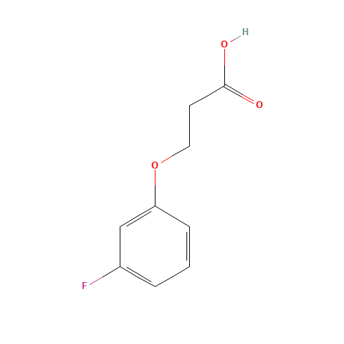 3-(3-fluorophenoxy)propanoic acid (CAS: 133077-42-6) - Chemical Structure and Molecular Formula 