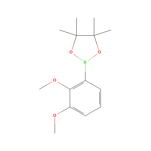 2-(2,3-dimethoxyphenyl)-4,4,5,5-tetramethyl-1,3,2-dioxaborolane (CAS: 488850-92-6) - Chemical Structure and Molecular Formula 
