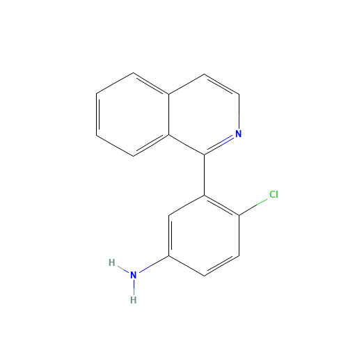 4-chloro-3-isoquinolin-1-ylaniline (CAS: 1258282-48-2) - Chemical Structure and Molecular Formula 