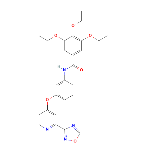 3,4,5-triethoxy-N-[3-[2-(1,2,4-oxadiazol-3-yl)pyridin-4-yl]oxyphenyl]benzamide (CAS: 943631-80-9) - Related Chemical Product