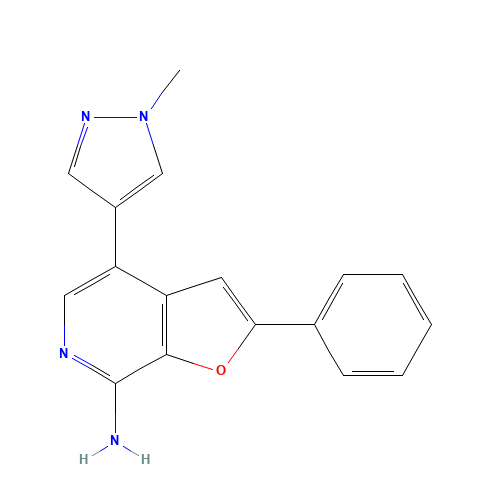 4-(1-methylpyrazol-4-yl)-2-phenylfuro[2,3-c]pyridin-7-amine (CAS: 1326709-14-1) - Related Chemical Product