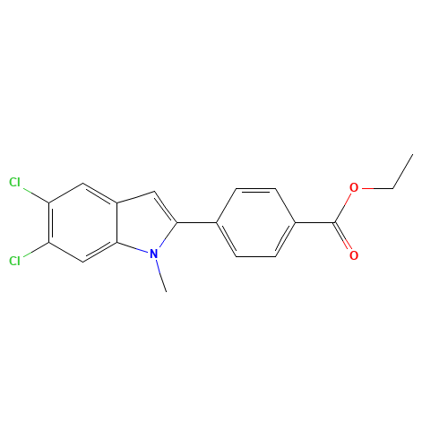 ethyl 4-(5,6-dichloro-1-methylindol-2-yl)benzoate (CAS: 835595-14-7) - Related Chemical Product