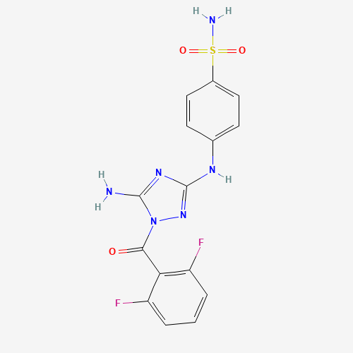 4-[[5-amino-1-(2,6-difluorobenzoyl)-1,2,4-triazol-3-yl]amino]benzenesulfonamide (CAS: 443797-96-4) - Related Chemical Product