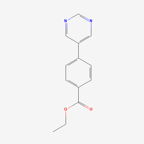 ethyl 4-pyrimidin-5-ylbenzoate (CAS: 82525-18-6) - Chemical Structure and Molecular Formula 