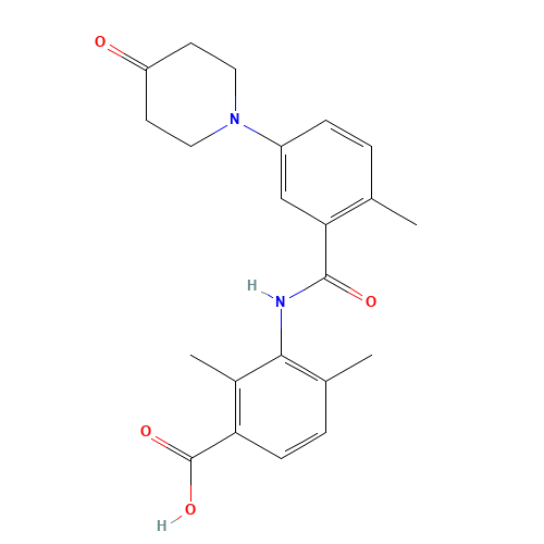 2,4-dimethyl-3-[[2-methyl-5-(4-oxopiperidin-1-yl)benzoyl]amino]benzoic acid (CAS: 1529761-11-2) - Related Chemical Product