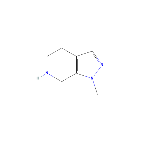 1-methyl-4,5,6,7-tetrahydropyrazolo[3,4-c]pyridine (CAS: 1228994-66-8) - Chemical Structure and Molecular Formula 