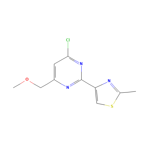 4-[4-chloro-6-(methoxymethyl)pyrimidin-2-yl]-2-methyl-1,3-thiazole (CAS: 263897-42-3) - Related Chemical Product