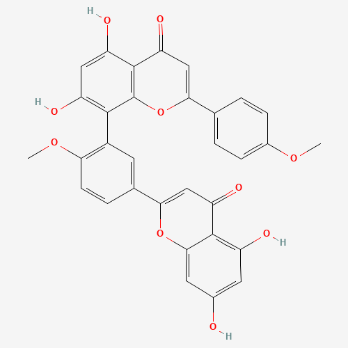 8-[5-(5,7-dihydroxy-4-oxochromen-2-yl)-2-methoxyphenyl]-5,7-dihydroxy-2-(4-methoxyphenyl)chromen-4-one (CAS: 548-19-6) - Related Chemical Product