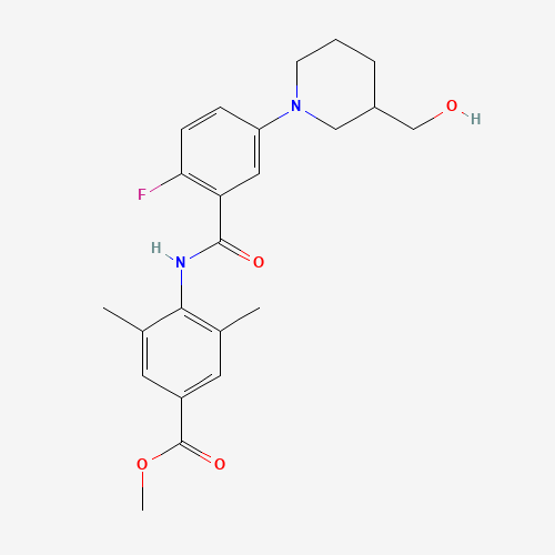 methyl 4-[[2-fluoro-5-[3-(hydroxymethyl)piperidin-1-yl]benzoyl]amino]-3,5-dimethylbenzoate (CAS: 1529760-78-8) - Related Chemical Product